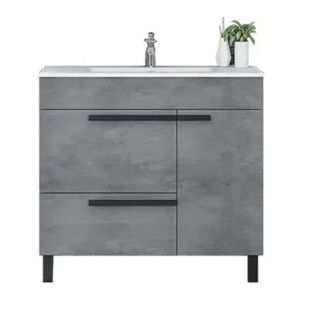 Напольная тумба с раковиной Parly Spa Gill80 цементно-серый